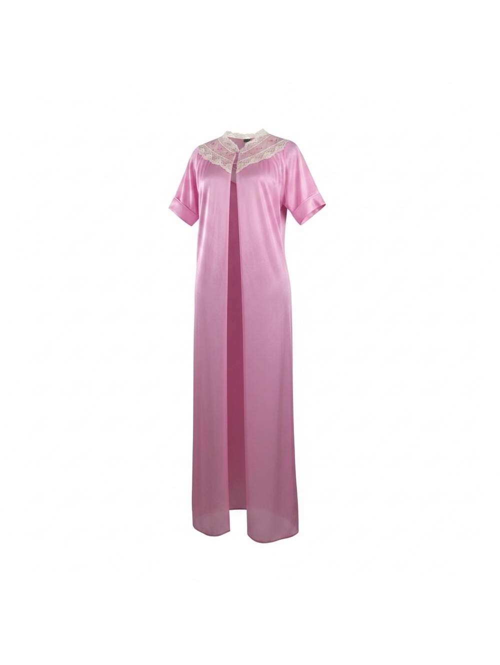 Vintage Tosca Pink Nylon Peignoir Robe M